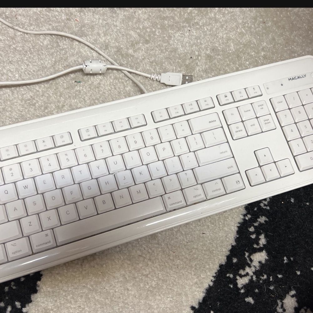 Full size keyboard with mouse Macally EUC (white)
